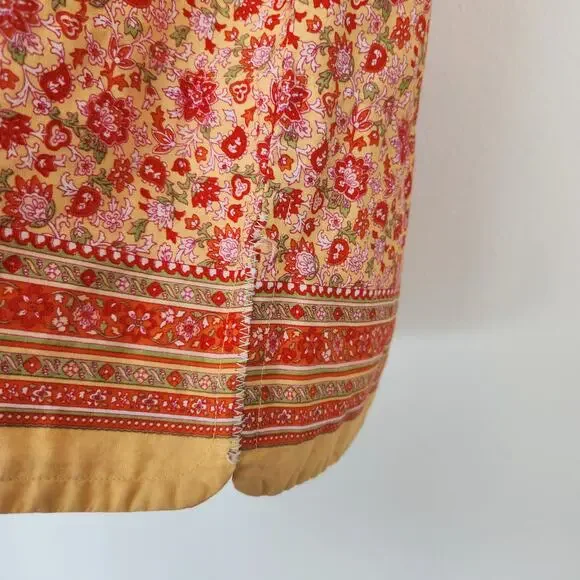 Vintage Faded Glory Floral Paisley Patterned Midi Pencil Skirt M - Picture 3 of 13